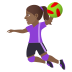 🤾🏾‍♀️ woman playing handball: medium-dark skin tone display on JoyPixels